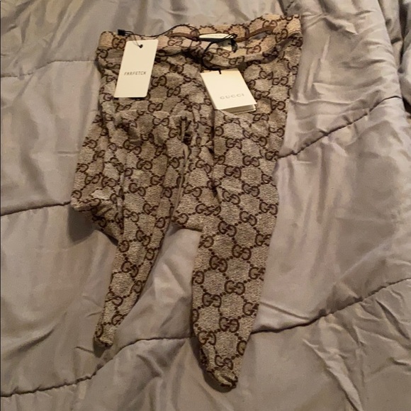 Authentic Gucci Double G Print Stockings - Picture 2 of 4